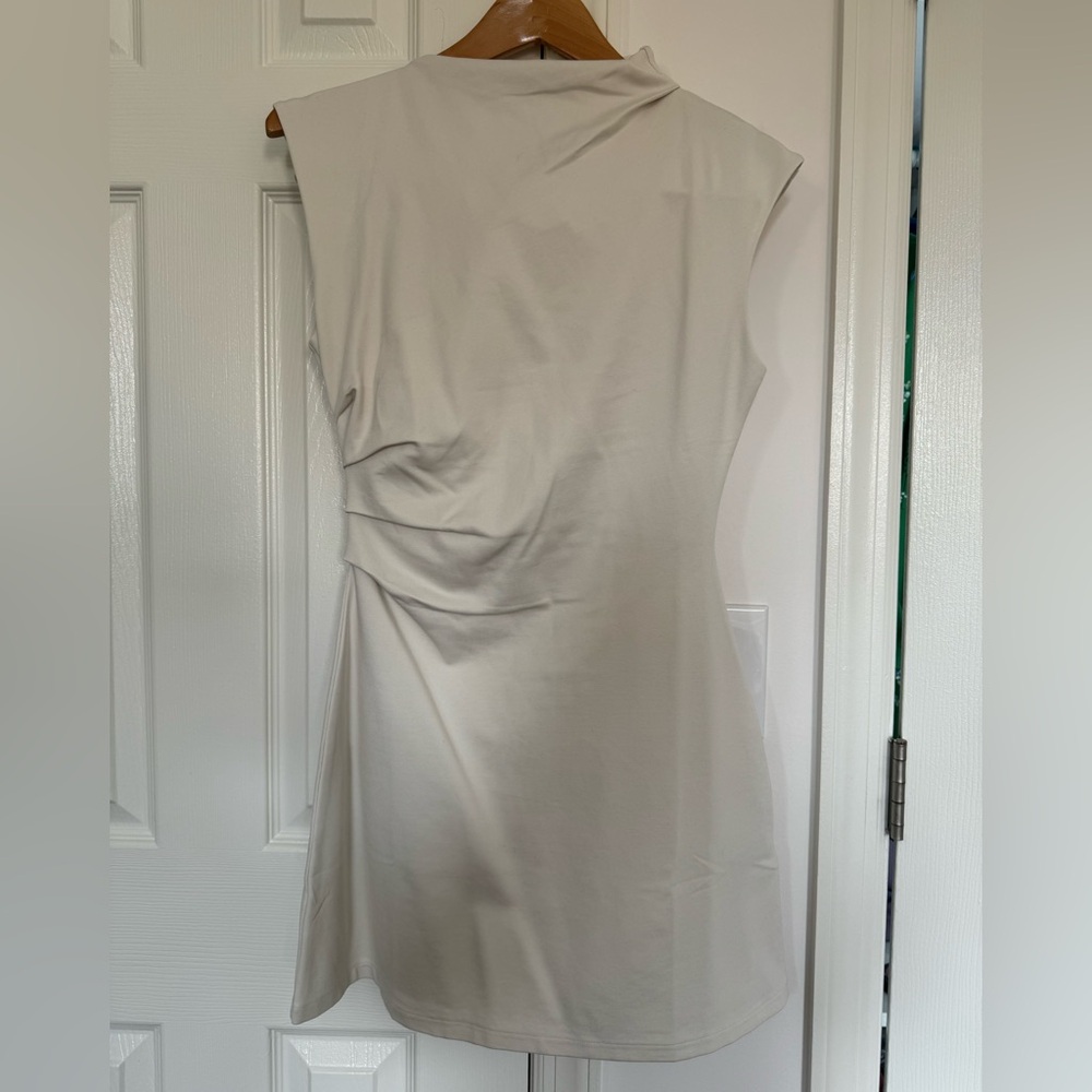 H&M Bodycon White Draped Dress